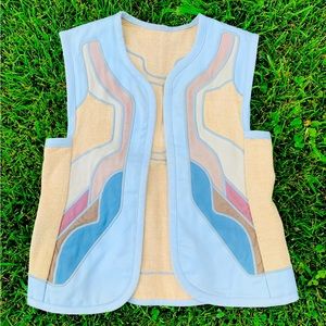 Vintage Modern denim and canvas vest